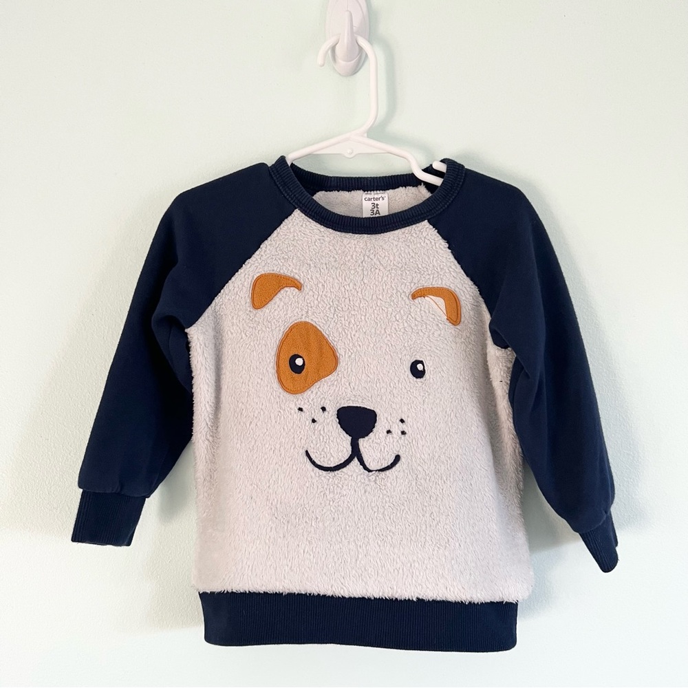 Carter’s Puppy Dog Pull Over Sweater Toddler Size 3T
